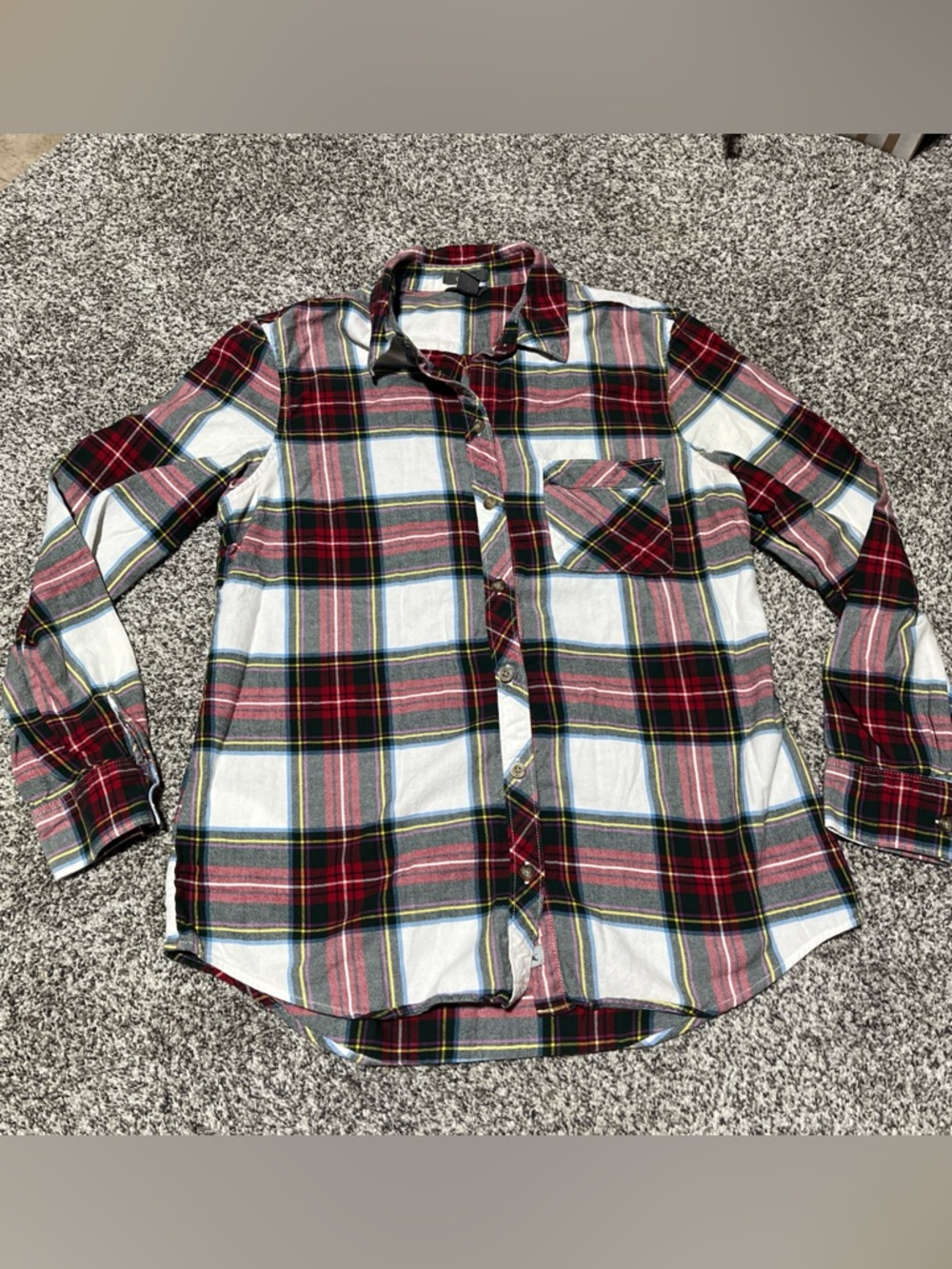 Eddie Bauer Womens Flannel Shirt Classic Fit Button Down Cotton Plaid Small